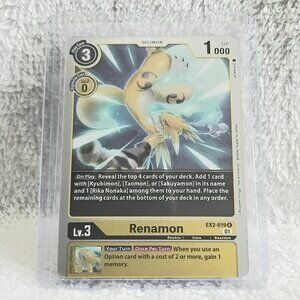 5/$20 Mint Renamon Digimon Holo Card EX2-019 R by Bandai!!